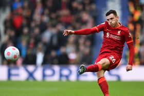 Andy Robertson of Liverpool during the Premier League match between Brighton & Hove Albion. Photo: Andrew Powell/Liverpool FC via Getty Images
