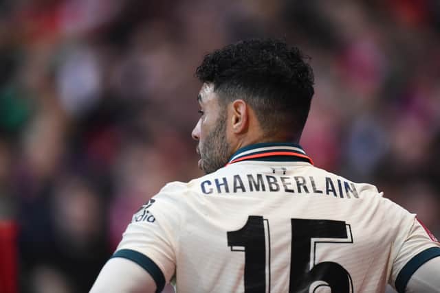 Alex Oxlade-Chamberlain during Liverpool’s defeat of Nottingham Forest. Picture:  Andrew Powell/Liverpool FC via Getty Images