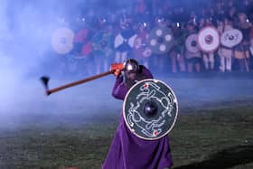 A re-enactment of a viking battle.