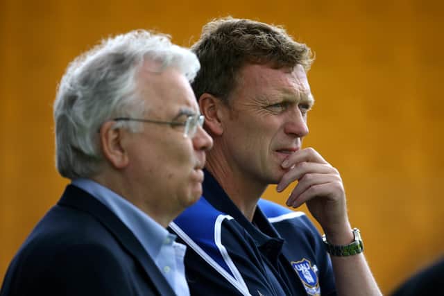 David Moyes and Everton chairman Bill Kenwright. Picture: Shaun Botterill/Getty Images