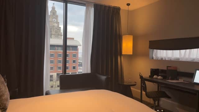 Our room came with a view of the Liver Buildings