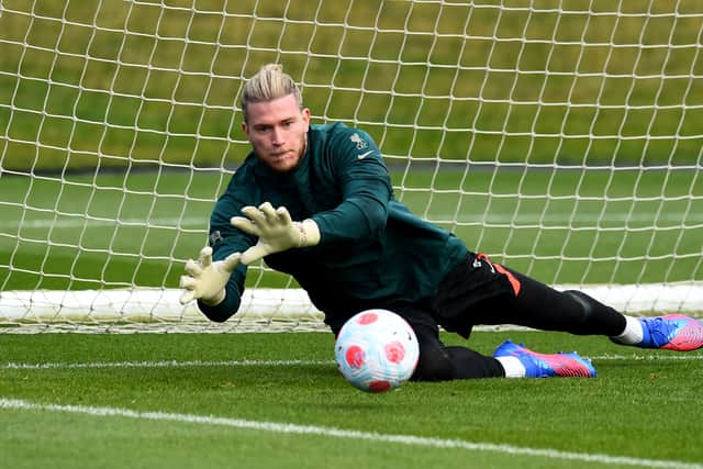 Loris Karius during Liverpool training. Picture: Andrew Powell/Liverpool FC via Getty Images