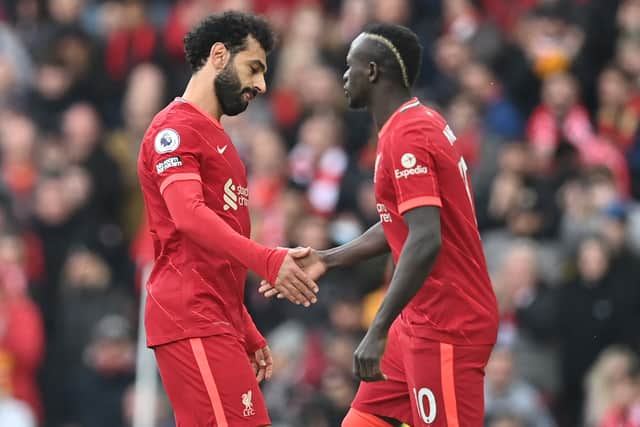Salah, left, and Mane for Liverpool 