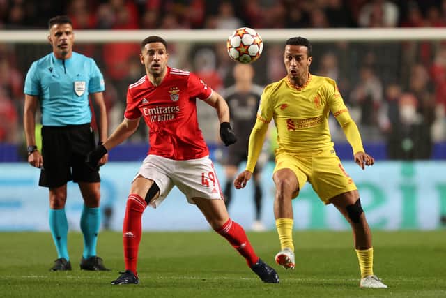 Thiago Alcantara in action for Liverpool against Benfica. Picture:  Julian Finney/Getty Images