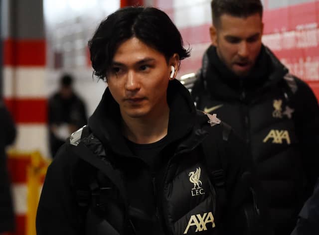 Liverpool forward Takumi Minamino. Picture: Andrew Powell/Liverpool FC via Getty Images