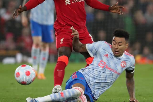 Liverpool midfielder Naby Keita was lucky not to see red for a late and dangerous tackle on Jesse Lingard, according to Graeme Souness. 
