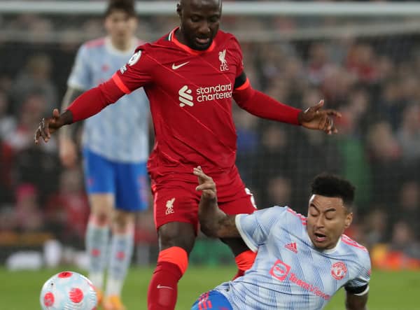 Liverpool midfielder Naby Keita was lucky not to see red after a late challenge on Jesse Lingard.  