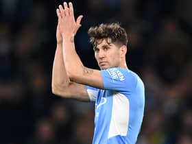 John Stones is substituted during Man City’s win against Brighton. Picture: Shaun Botterill/Getty Images