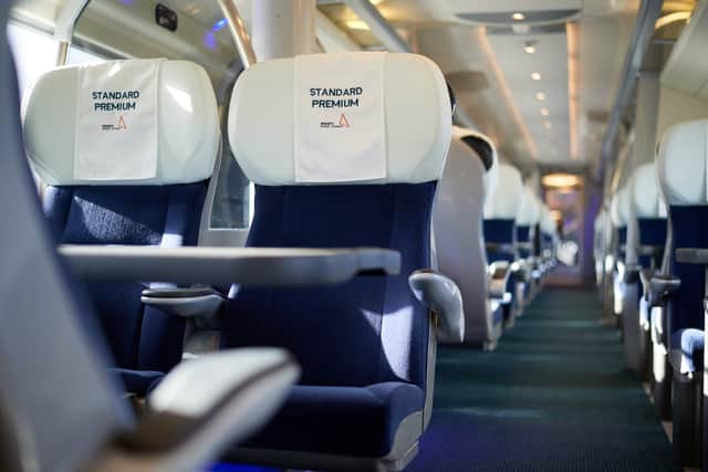 Standard Premium seats on the refurbished Pendolino. Photo: Avanti West Coast