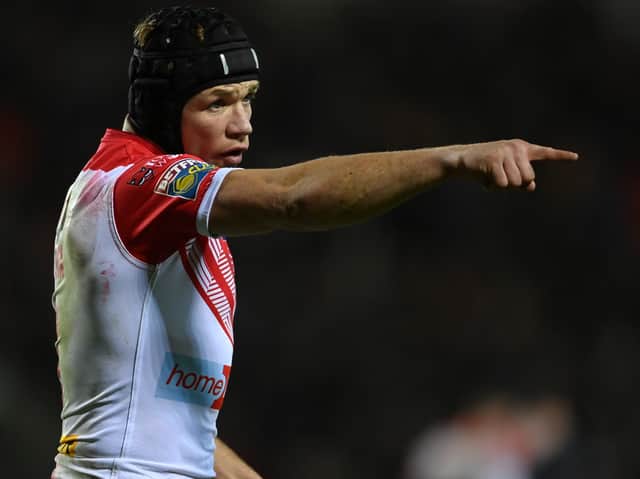 <p>Jonny Lomax of St Helens. Photo: Gareth Copley/Getty Images.</p>