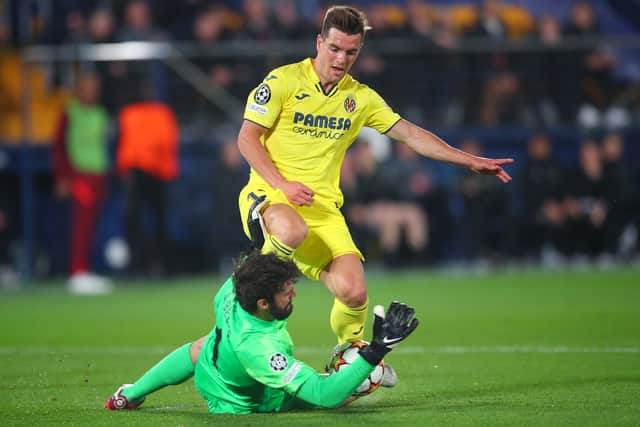 Villarreal were desperate for a penalty after Alisson and Giovanni Lo Celso clashed in the first-half.  
