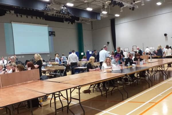 Verification of votes at Knowsley Council. Image: @KnowsleyCouncil/twitter