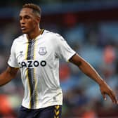 Everton defender Yerry Mina came off injured after 18 minutes on sunday with a calf problem.  