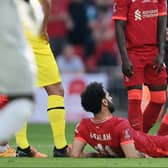 Mo Salah came off injured in Liverpool’s FA Cup triumph over Chelsea. Picture: Mike Hewitt/Getty Images