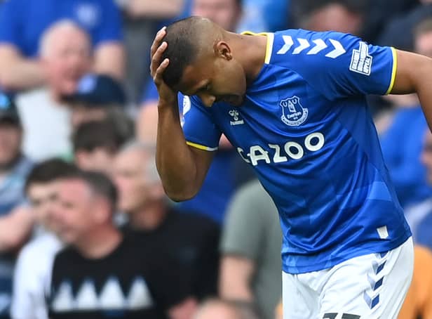 <p>Salomon Rondon was sent off for Everton against Brentford. Picture: Gareth Copley/Getty Images</p>