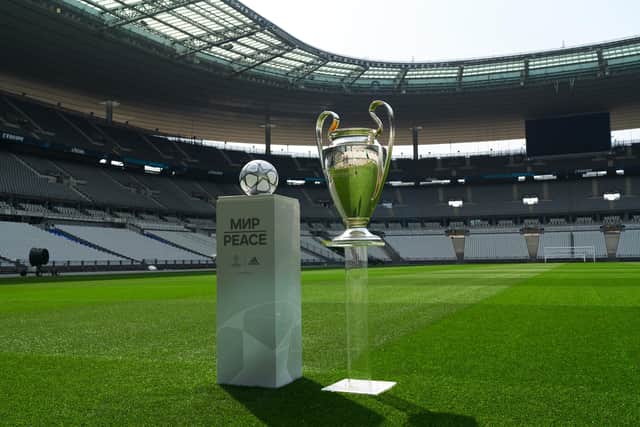 The Champions League Final 2022 ball and the Champions League Trophy (Photo: Adidas)