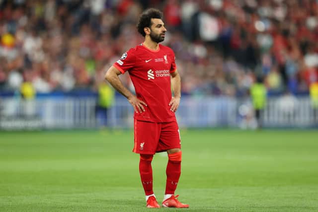 Liverpool’s Mo Salah during the Champions League final loss to Real Madrid. 