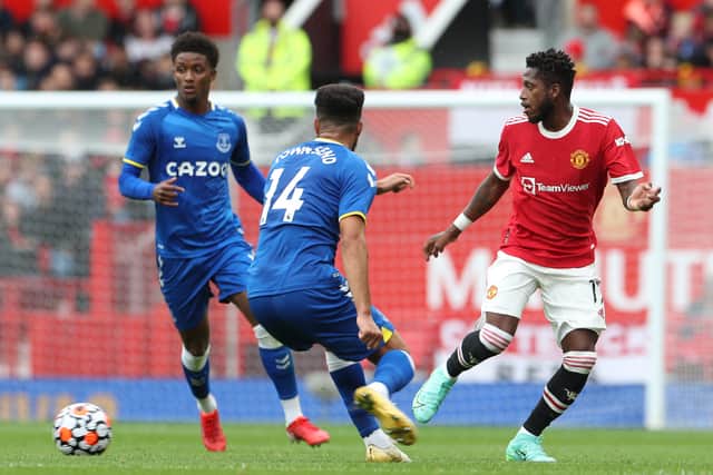 Everton in action against Man Utd in pre-season last summer. Picture: Matthew Peters/Manchester United via Getty Images