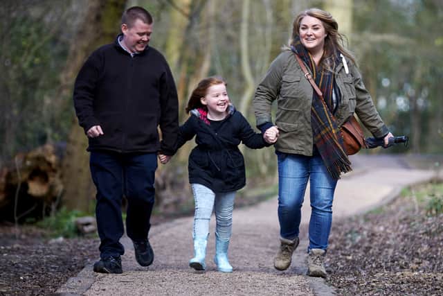 A family enjoying walking in the woods. Image: World Obesity Federation