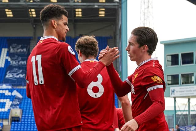 Former Liverpool pair Dominic Solanke and Harry Wilson. Picture: Nick Taylor/Liverpool FC/Liverpool FC via Getty Images