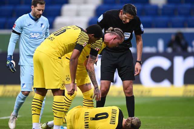 Erling Haaland had his share of injury problems at Borussia Dortmund. Picture: Alexander Scheuber/Getty Images
