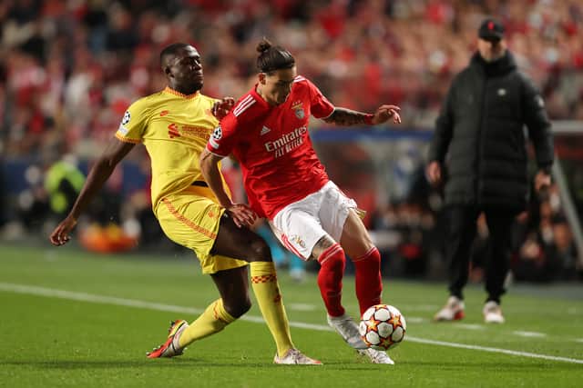 Darwin Nunez in action for Benfica against Liverpool. Picture: Julian Finney/Getty Images