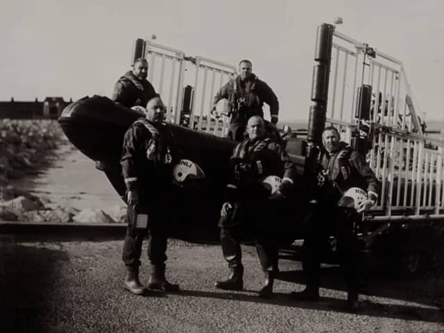 Jay, Mark, Mike, Dan and Mike are helms at RNLI New Brighton (Credit © Jack Lowe / The Lifeboat Station Project 2022)