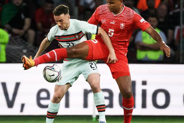 Diogo Jota in action for Portugal. Picture: FABRICE COFFRINI/AFP via Getty Images
