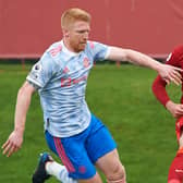 Paul McShane in action for Man Utd under-23s against Liverpool under-23s. Picture: Nick Taylor/Liverpool FC/Liverpool FC via Getty Images