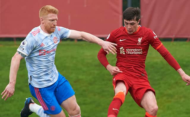Paul McShane in action for Man Utd under-23s against Liverpool under-23s. Picture: Nick Taylor/Liverpool FC/Liverpool FC via Getty Images