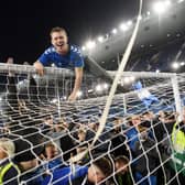 Everton fans rushed the pitch after the Toffees secured survival. 