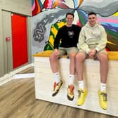 Brothers Sam Kersh and Ben Kersh in the new KershKicks Liverpool Store.