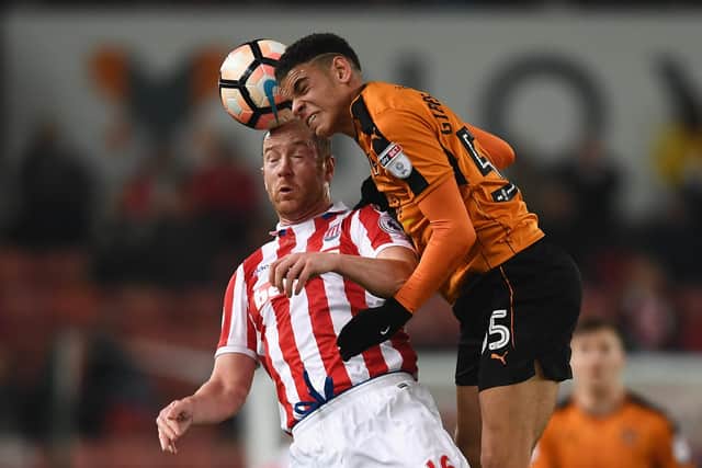 Morgan Gibbs-White in action on Wolves debut against Stoke in January 2017. Picture:  Laurence Griffiths/Getty Images