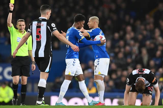 Action from Everton’s Premier League match against Newcastle United in March. Photo: Stu Forster/Getty Images