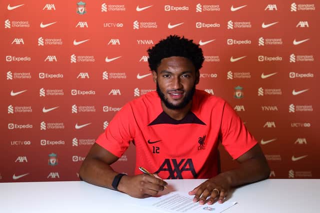 Joe Gomez has signed a new Liverpool contract. Picture: Andrew Powell/Liverpool FC via Getty Images