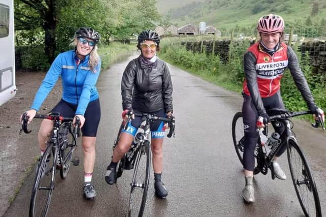 Three women believe they have broken the world record for the fastest female Three Peaks Challenge on bikes. Janet Fairclough, 61, Louise Johnson, 50 and Hannah Fawcett, 41, completed the task in just 62 hours and five minutes last month.