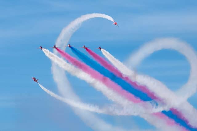 The Red Arrows in action.
