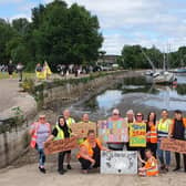 Protestors from Save our Sankey Canal at the weekend. 