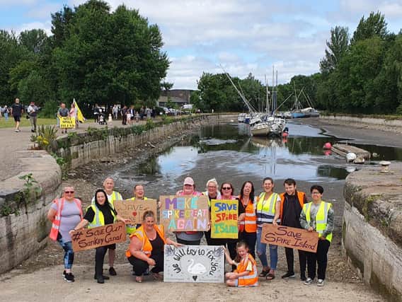 Protestors from Save our Sankey Canal at the weekend. 