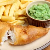 Fried cod fillet with chips and mushy peas. Image: Joe Gough - stock.adobe.com.