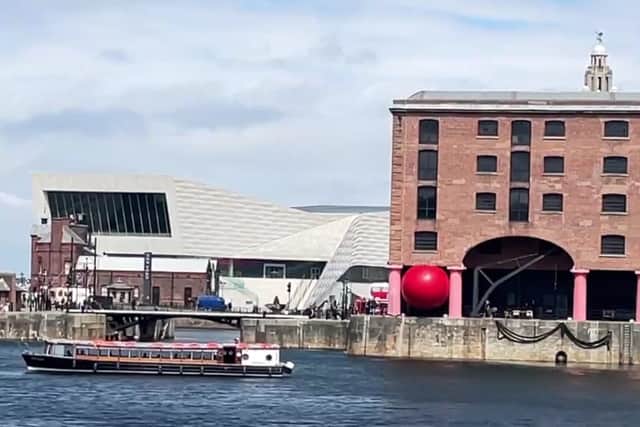 The RedBall Project at the Royal Albert Dock.