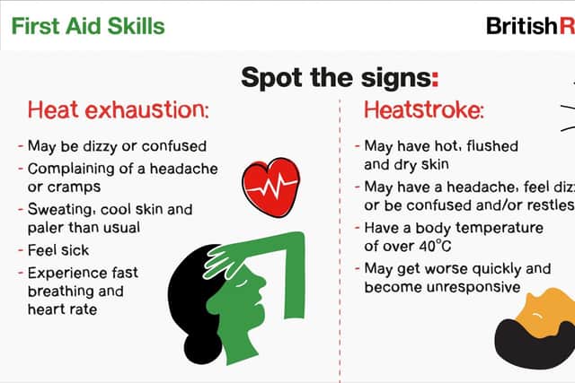 Heat stroke and heat exhaustion advice