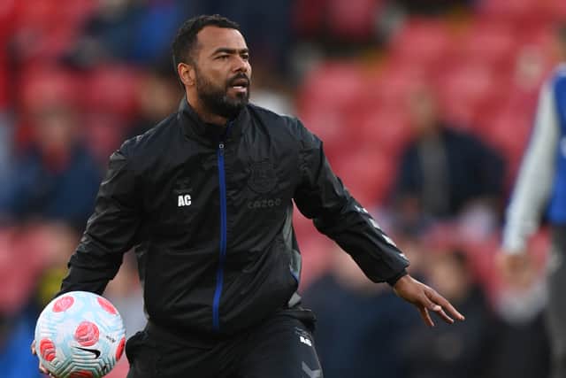 Everton coach Ashley  Cole. Picture: GLYN KIRK/AFP via Getty Images