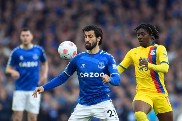 Everton midfielder Andre Gomes. Picture: OLI SCARFF/AFP via Getty Images