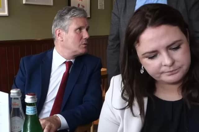 Keir Starmer is confronted by Audrey White at a Liverpool Cafe. Image: Merseyside Pensioners/Youtube