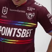 Manly Warringah Sea Eagles Pride shirt was unveiled on their social media channels on Monday. Image: Manly Sea Eagles
