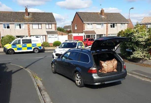 The BMW stopped in Formby search. Image: Merseyside Police