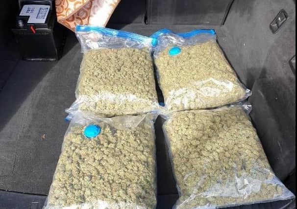 Cannabis seized in a drug stop and search in Formby. Image: Merseyside Police