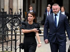 Coleen Rooney departs with husband Wayne Rooney