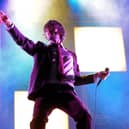 Singer Jarvis Cocker of Pulp performs onstage during day 1 of the 2012 Coachella Valley Music & Arts Festival